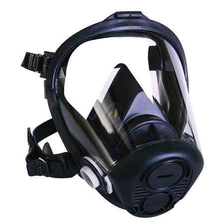 HONEYWELL NORTH Full Facepiece Respirator W/5 Point Headstrap, Without Filters, Med RU65001M